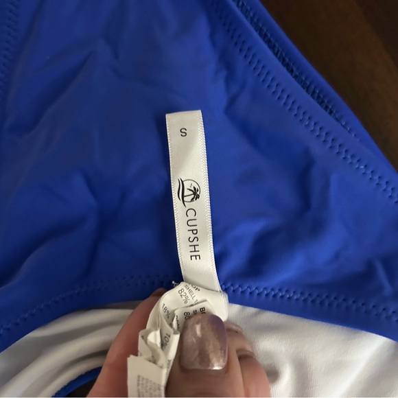 Cupshe Bold Orange and Blue Bikini - Picture 3 of 4